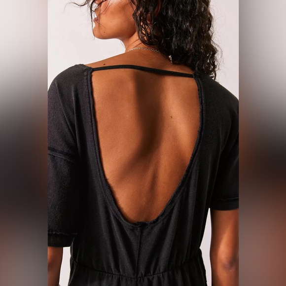 𝓯𝓹 Free People ~ Good Side Jumpsuit in Black - Picture 5 of 7